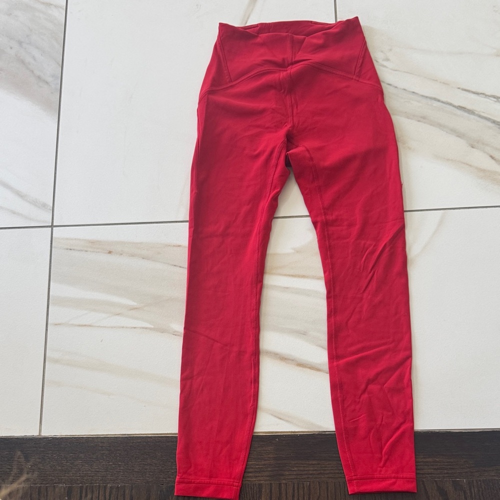 lululemon athletica Kids Red High-Rise Leggings
